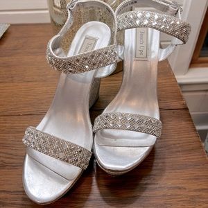 Touch Ups Brynn Silver Platform Wedge Heel